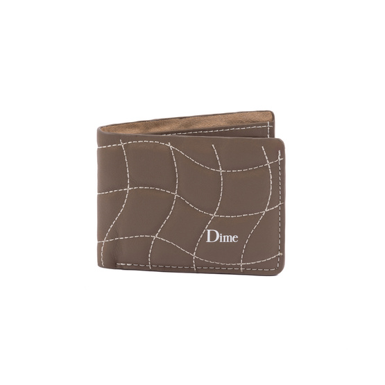 dime Quilted Bifold portofel maro