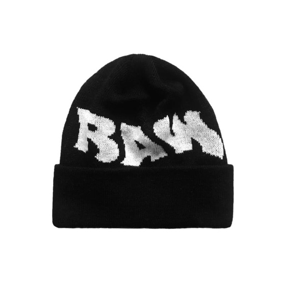 Raw Hide OG Logo Beanie (Black/White)