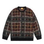 Dime Plaid Mohair Knit (Black)