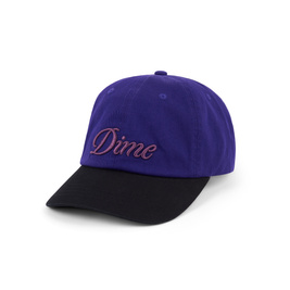 Dime Cursive Low pro cap purple black