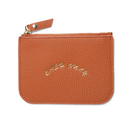 Cash Only Leather Zip Wallet (Tan)