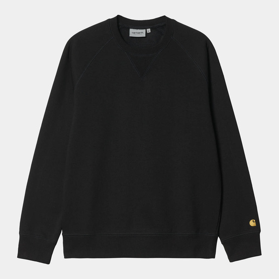 hanorac crewneck Carhartt WIP Chase Sweatshirt (Negru/Aur)