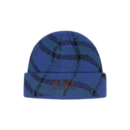 dime Wavy Plaid Cuff Beanie teal