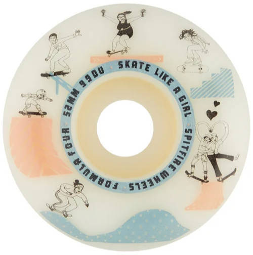 roți Spitfire Wheels Formula Four x Skate like a Girl 99du Conical Full (alb)