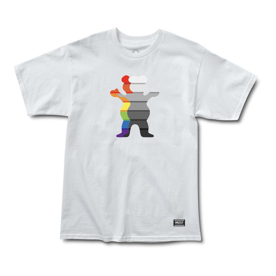 grizzly prismă urs tee alb