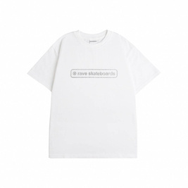 Rave Skateboards- Core Logo Tee (White)