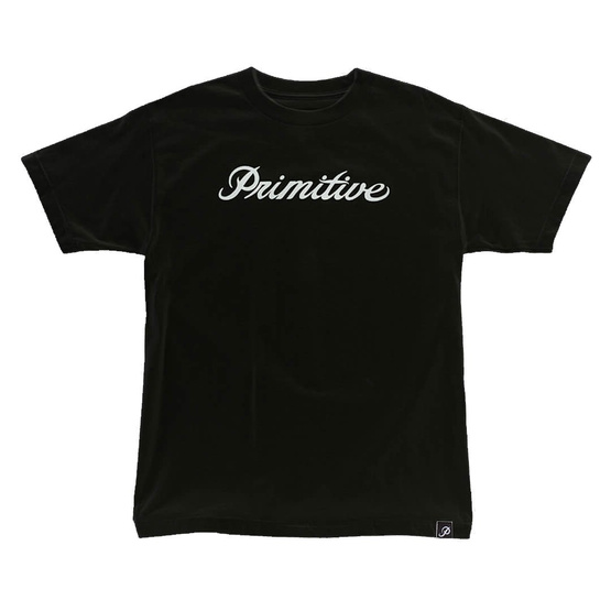 primitiv semnătură semnătură script tee negru