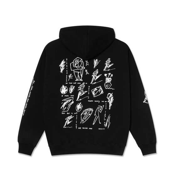 Polar Dave hoodie Sad at times black