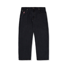 Cash Only Logo Baggy Denim Jeans (Washed Black)