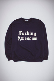 Fucking Awesome Ancient Script  Crewneck (Navy)