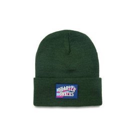 quartersnacks Rubber Label Beanie - Verde