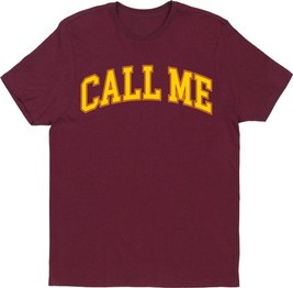 tricou Call Me 917 - Call Me Tee (Burgundy)