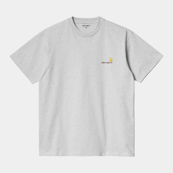 carhartt WIP S/S American Script T shirt (Ash Heather)