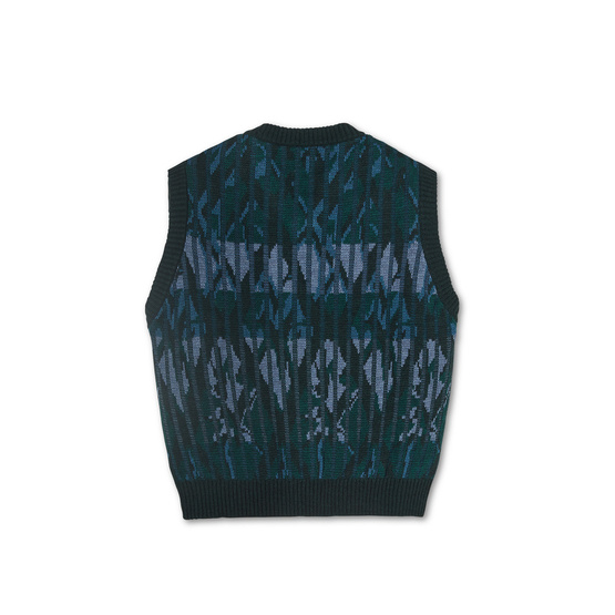 paul Knit Vest (verde închis)