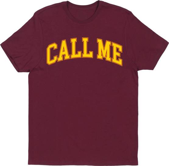 tricou Call Me 917 - Call Me Tee (Burgundy) 